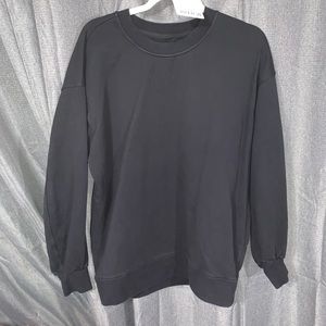 Lululemon Black Perfectly Oversized Crew Size 6